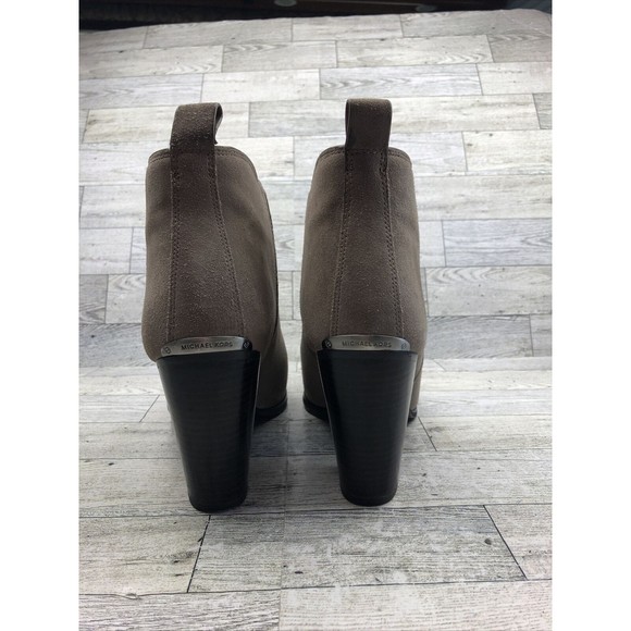 womens Michael Kors Tan Brandy Suede Ankle Bootie Size 9 M - Picture 5 of 10